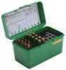 MTM Deluxe Ammo Box 50 Round Handle 22-250 243 308 Green H50-Rm-10